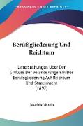 Berufsgliederung Und Reichtum