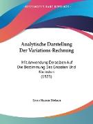 Analytische Darstellung Der Variations-Rechnung