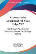 Altpreussische Monastsschrift Neue Folge V12