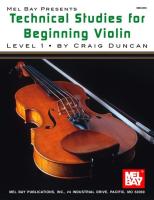 Technical Studies for Beginning Violin Lesson 1