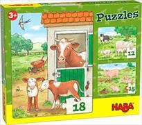 Puzzles Bauernhoftierkinder