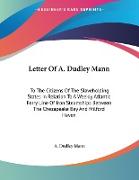 Letter Of A. Dudley Mann