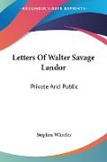 Letters Of Walter Savage Landor