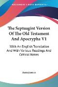 The Septuagint Version Of The Old Testament And Apocrypha V1