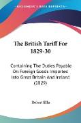 The British Tariff For 1829-30
