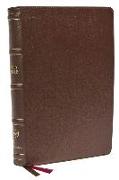 NKJV, Large Print Verse-by-Verse Reference Bible, Maclaren Series, Genuine Leather, Brown, Thumb Indexed, Comfort Print