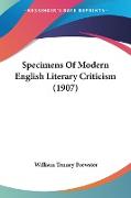 Specimens Of Modern English Literary Criticism (1907)