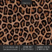 Leopard Print Scrapbook Paper Pad 8x8 Scrapbooking Kit for Cardmaking Gifts, DIY Crafts, Printmaking, Papercrafts, Decorative Pattern Pages