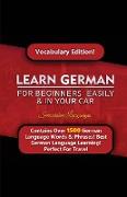 Learn German For Beginners Easily & In Your Car! Vocabulary Edition