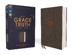 NIV, The Grace and Truth Study Bible, Cloth over Board, Gray, Red Letter, Comfort Print