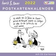 Hauck & Bauer Postkartenkalender 2022: Cartoons zum Aufstellen und Verschicken