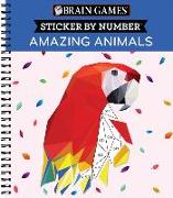 Brain Games - Sticker by Number: Amazing Animals