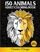 150 Animals - Adult Coloring Book