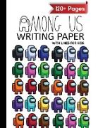 Among Us writing paper with lines for ABC kids