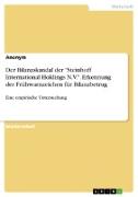 Der Bilanzskandal der "Steinhoff International Holdings N.V.". Erkennung der Frühwarnzeichen für Bilanzbetrug