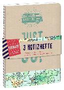 Fernweh Notizhefte Travel Notes 3er Set VE 6