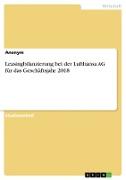 Leasingbilanzierung bei der Lufthansa AG für das Geschäftsjahr 2018