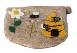 Filztasche Bienenkorb mit Blume