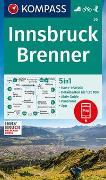 KOMPASS Wanderkarte 36 Innsbruck, Brenner 1:50.000