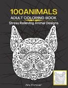 100 Animals Adult Coloring Book