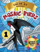 Mosaic Birds Coloring Books Color by Numbers