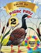 Mosaic Birds Coloring Books Color by Numbers