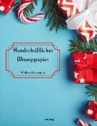 Handschriftliches Übungspapier - Weihnachtsausgabe