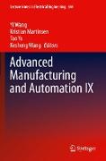 Advanced Manufacturing and Automation IX