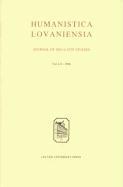 Humanistica Lovaniensia: Journal of Neo-Latin Studies