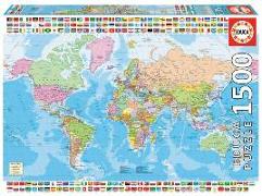 Educa Puzzle - Political Worldmap 1500 Teile
