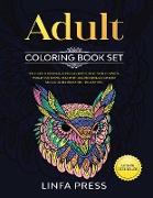 Adult Coloring Books Set