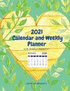 2021 Calendar and Weekly Planner with Holidays Included - Weekly Planner with Glossy Cover