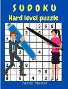 Sudoku Hard Level Puzzle - Relax and Solve Hard Sudoku with Solutions at the End of The Book