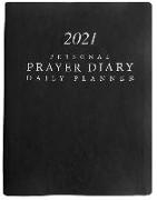 2021 Personal Prayer Diary and Daily Planner - Black (Smooth)