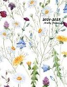 2021-2025 Monthly Planner: Large Five Year Planner with Floral Cover