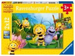 Ravensburger Kinderpuzzle - 07624 Ausflug mit Biene Maja - Puzzle für Kinder ab 3 Jahren, Biene Maja Puzzle mit 2x12 Teilen