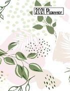 2021 Planner: Daily Monthly 12 Months Calendar and Organizer Floral Cover Perfect Gift for Women, Girls 8.5 x 11 In Flowers