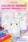 Color by Number - Unicorns, Mermaids & Co