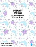 Primary Story Journal: Dotted Midline and Picture Space - Dolphin Design- Grades K-2 School Exercise Book - Draw and Write Journal / Notebook