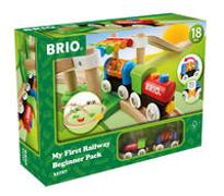 BRIO World 33727 Mein erstes BRIO Bahn Spiel Set – Zug mit Waggon, Schienen & Hängebrücke für Kleinkinder – BRIO Einsteiger-Set empfohlen ab 18 Monaten