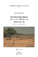 Dictionnaire Birom (Langue Plateau de La Famille Niger-Congo). Nigeria Septentrional. Livre II