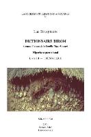 Dictionnaire Birom (Langue Plateau de La Famille Niger-Congo). Nigeria Septentrional. Livre III