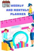 Weekly and Monthly Planner - Beautifull Hourly Appointment Book 2021