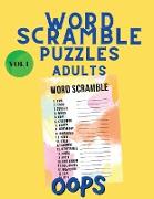 Word Scramble Puzzles Adults: Word Search Book - Scrabble - Word Scramble Book - Word Game Book for Adults - Large Print Word Search Books