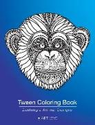 Tween Coloring Book: Zentangle Animal Designs: Detailed Zendoodle Pages For Boys, Girls, Ages 8-12, Stress Relieving Intricate Drawings, Co