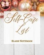 Self-Care List - Blank Notebook - Write It Down - Pastel Rose Gold Pink - Abstract Modern Contemporary Unique Design