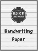 Handwriting Paper: 200 Writing Pages Blank Dotted Midline Hardcover