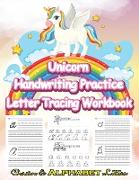 Unicorn Handwriting Practice Letter Tracing Workbook