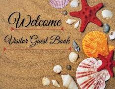 Welcome - Visitor Guest Book: Guest Book for Vacation Home - Single-Sided Sing-In - Visitor log Book - Vacation Rental - Vacantion Home - Airbnb - G