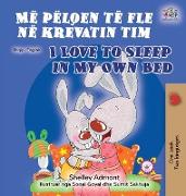 I Love to Sleep in My Own Bed (Albanian English Bilingual Book for Kids)